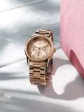 Guess Mini Spectrum Quartz Rose Gold Dial Rose Gold Steel Strap Watch For Women - W0122L3 Authentic Buy Shop Now