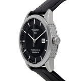 Tissot T Classic Luxury Powermatic 80 Black Dial Black Leather Strap Watch For Men - T086.408.16.051.00 Authentic Buy Shop Now