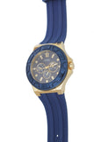 Guess Force Blue & Rose Gold Dial Blue Silicone Strap Watch For Men - W0674G2 Authentic Buy Shop Now