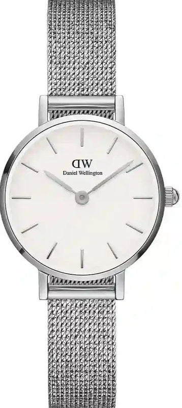 Daniel Wellington Classic Petite Sterling White Dial Silver Mesh Bracelet Watch for Women - DW00100442 Authentic Buy Shop Now