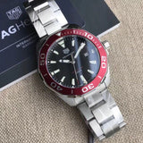Tag Heuer Aquaracer Black Dial Silver Steel Strap Watch for Men - WAY101B.BA0746 Authentic Buy Shop Now