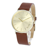 Coach Perry Gold Dial Brown Leather Strap Watch for Women - 14503331 Authentic Buy Shop Now
