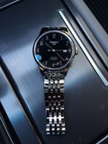 Tissot T Classic Powermatic 80 Black Dial Silver Steel Strap Watch For Men - T41.1.483.52 Authentic Buy Shop Now