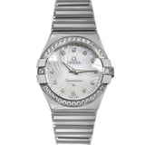 Omega Constellation Quartz Diamonds Silver Dial Silver Steel Strap Watch for Women - 123.15.27.60.55.004 Authentic Buy Shop Now