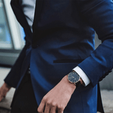 Daniel Wellington Classic York Black Dial Brown Leather Strap Watch For Men - DW00100128 Authentic Buy Shop Now