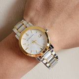 Burberry The City White Dial Two Tone Steel Strap Watch for Women - BU9115 Authentic Buy Shop Now