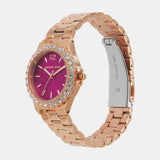 Michael Kors Lennox Analog Pink Dial Rose Gold Steel Strap Watch For Women - MK7396 Authentic Buy Shop Now