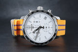 Tissot Quickster Chronograph NBA LA Lakers White Dial Yellow NATO Strap Watch for Men - T095.417.17.037.05 Authentic Buy Shop Now