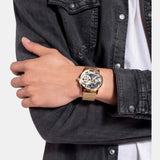 Guess Gadget Gold Dial Gold Mesh Bracelet Watch for Men - GW0538G2 Authentic Buy Shop Now