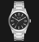 Armani Exchange Nico Analog Black Dial Silver Steel Strap Watch For Men - AX2320 Authentic Buy Shop Now