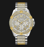 Guess Frontier Chronograph Crystals Silver Dial Two Tone Steel Strap Watch for Men - W0799G4 Authentic Buy Shop Now