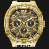 Guess Duke Crystals Black Dial Black Silicone Strap Watch For Men - GW0641G2 Authentic Buy Shop Now