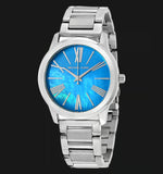 Michael Kors Hartman Quartz Blue Dial Silver Steel Strap Watch For Women - MK3519 Authentic Buy Shop Now