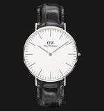 Daniel Wellington Classic Reading White Dial Black Leather Strap Watch For Men - DW00100028 Authentic Buy Shop Now