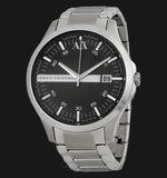 Armani Exchange Hampton Chronograph Black Dial Silver Steel Strap Watch For Men - AX2103 Authentic Buy Shop Now