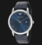 Emporio Armani Dress Quartz Blue Dial Blue Leather Strap Watch For Men - AR2501 Authentic Buy Shop Now