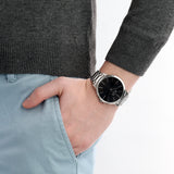 Armani Exchange Cayde Analog Black Dial Silver Steel Strap Watch For Men - AX2700 Authentic Buy Shop Now