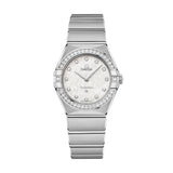 Omega Constellation Manhattan Quartz Diamonds Mother of Pearl Dial Silver Steel Strap Watch for Women - 131.15.25.60.55.001 Authentic Buy Shop Now