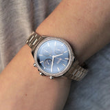 Hugo Boss Hera Blue Dial Gold Steel Strap Watch for Women - 1502566 Authentic Buy Shop Now