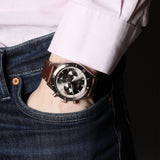 Hugo Boss Santiago Chronograph Grey Dial Brown Leather Strap Watch for Men - 1513861 Authentic Buy Shop Now