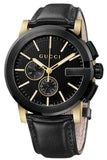 Gucci G Chrono Black Dial Black Leather Strap Watch For Men - YA101203 Authentic Buy Shop Now