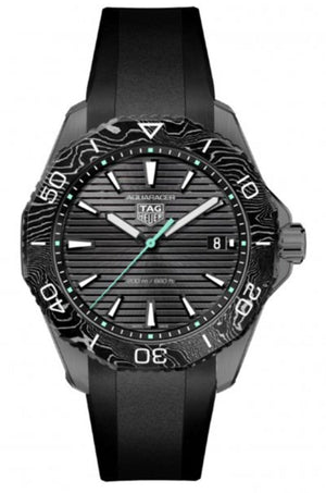 Tag Heuer Aquaracer Professional 200 Solargraph Quartz Black Dial Black Rubber Strap Watch for Men - WBP1112.FT6199 Authentic Buy Shop Now
