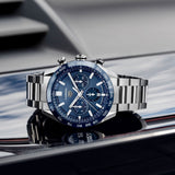 Tag Heuer Carrera Chronograph Blue Dial Silver Steel Strap Watch for Men - CBN2A1A.BA0643 Authentic Buy Shop Now