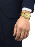 Tissot PRX Champagne Yellow Gold Dial Gold Steel Strap Watch for Men - T137.410.33.021.00 Authentic Buy Shop Now