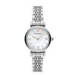 Emporio Armani Donna Mother of Pearl Dial Silver Steel Strap Watch For Women - AR11204 Authentic Buy Shop Now