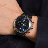 Emporio Armani Aviator Blue Dial Blue Leather Strap Watch For Men - AR11105 Authentic Buy Shop Now