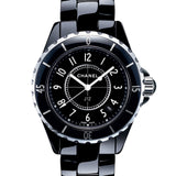 Chanel J12 Quartz Ceramic Black Dial Black Steel Strap Watch for Women - J12 H0682 Authentic Buy Shop Now