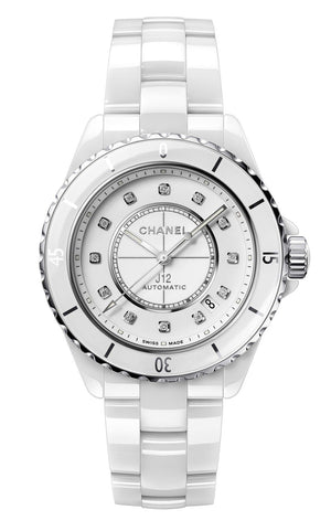 Chanel J12 Quartz Diamonds White Dial White Steel Strap Watch for Women - J12 H5703 Authentic Buy Shop Now