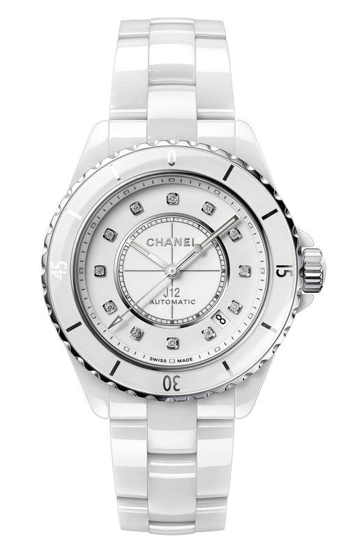 Chanel J12 Quartz Diamonds White Dial White Steel Strap Watch for Women - J12 H5703 Authentic Buy Shop Now