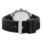 Tommy Hilfiger Denim Quartz Black Dial Black Rubber Strap Watch for Men - 1791483 Authentic Buy Shop Now
