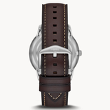 Fossil Neutra Minimalist Moonphase Silver Dial Brown Leather Strap Watch for Men - FS5905 Authentic Buy Shop Now