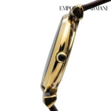 Emporio Armani Gianni T Bar Burgundy Dial Burgundy Leather Strap Watch For Women - AR1757 Authentic Buy Shop Now