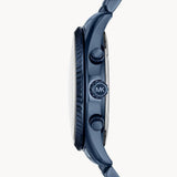 Michael Kors Lexington Chronograph Blue Dial Blue Steel Strap Watch for Men - MK8480 Authentic Buy Shop Now