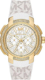 Michael Kors Sydney Quartz White Dial White Leather Strap Watch For Women - MK7221 Authentic Buy Shop Now