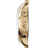 Michael Kors Cooper Chronograph White Dial Gold Steel Strap Watch For Women - MK5916 Authentic Buy Shop Now
