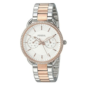 Fossil Tailor White Dial Two Tone Steel Strap Watch for Women - ES4396 Authentic Buy Shop Now
