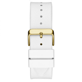 Guess Phoenix Multifunction Gold Dial White Leather Strap Watch for Men - GW0202G6 Authentic Buy Shop Now