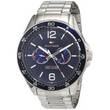 Tommy Hilfiger Erik Chronograph Blue Dial Silver Steel Strap Watch for Men - 1791366 Authentic Buy Shop Now
