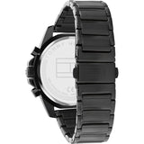 Tommy Hilfiger Mason Chronograph Black Dial Black Steel Strap Watch For Men - 1791935 Authentic Buy Shop Now