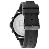 Tommy Hilfiger Larson Chronograph Black Dial Black Rubber Strap Watch For Men - 1791921 Authentic Buy Shop Now