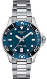 Tissot Seastar 1000 Lady Blue Dial Silver Steel Strap Watch For Women - T120.210.11.041.00 Authentic Buy Shop Now