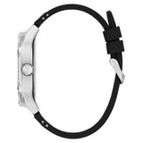 Guess Duchess Crystals Silver Dial Black Silicon Strap Watch For Women - GW0619L1 Authentic Buy Shop Now