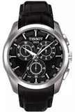 Tissot T Classic Couturier Chronograph Black Dial Black Leather Strap Watch For Men - T035.617.16.051.00 Authentic Buy Shop Now