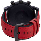 Emporio Armani Luigi Chronograph Black Dial Red Leather Strap Watch For Men - AR1971 Authentic Buy Shop Now