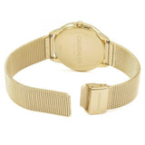 Calvin Klein Minimal Silver Dial Gold Mesh Bracelet Watch for Women - K3M22526 Authentic Buy Shop Now