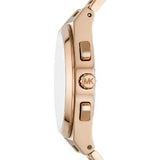 Michael Kors Lennox Chronograph Black Dial Rose Gold Steel Strap Watch For Men - MK9119 Authentic Buy Shop Now